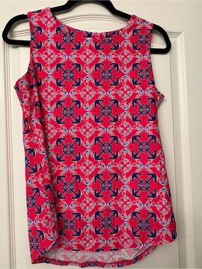 NWOT SPUNKWEAR  Nautical Anchor Print Sleeveless Tank Top LARGE